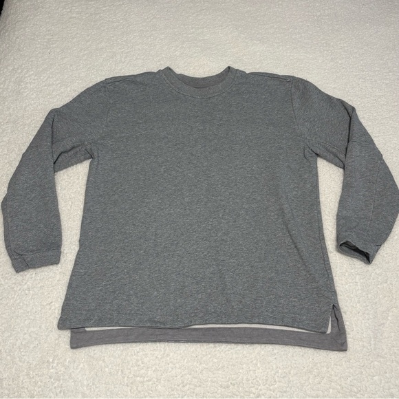 BYLT Basics Other - BYLT Men Gray Active Fleece Core Crewneck Sweatshirt